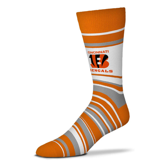 Cincinnati Bengals NFL Adult Striped Dress Socks - Orange