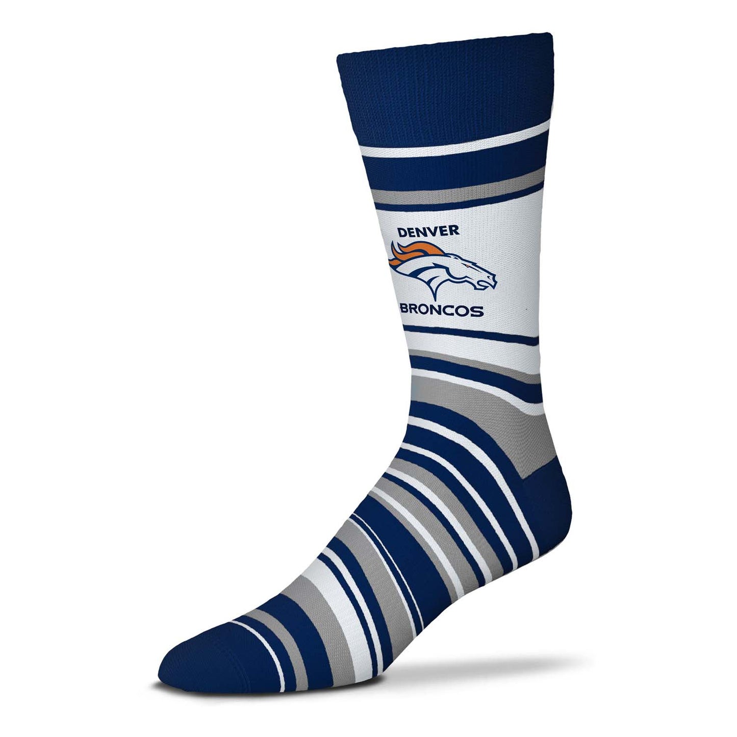 Denver Broncos NFL Adult Striped Dress Socks - Navy