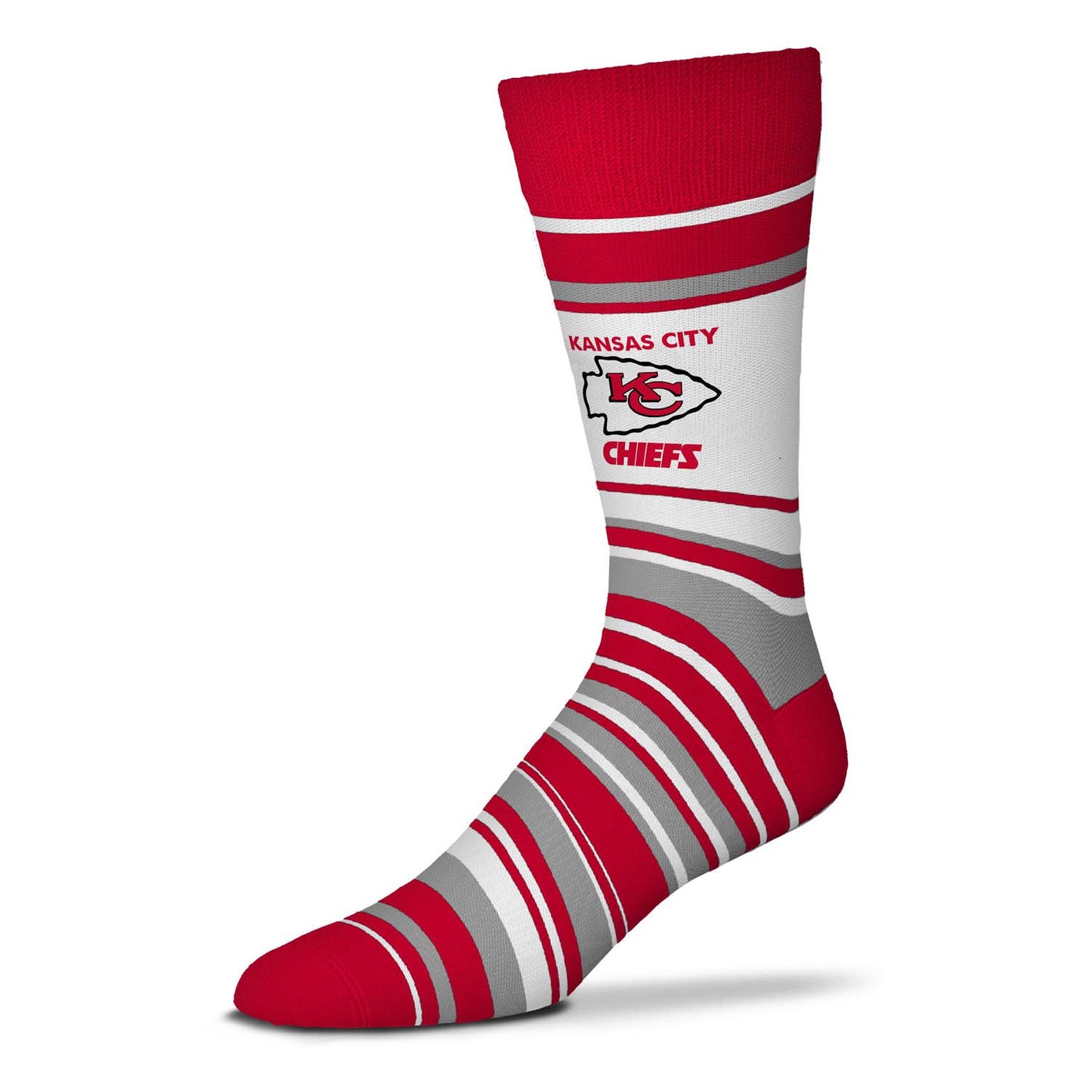 Kansas City Chiefs NFL Adult Striped Dress Socks - Red