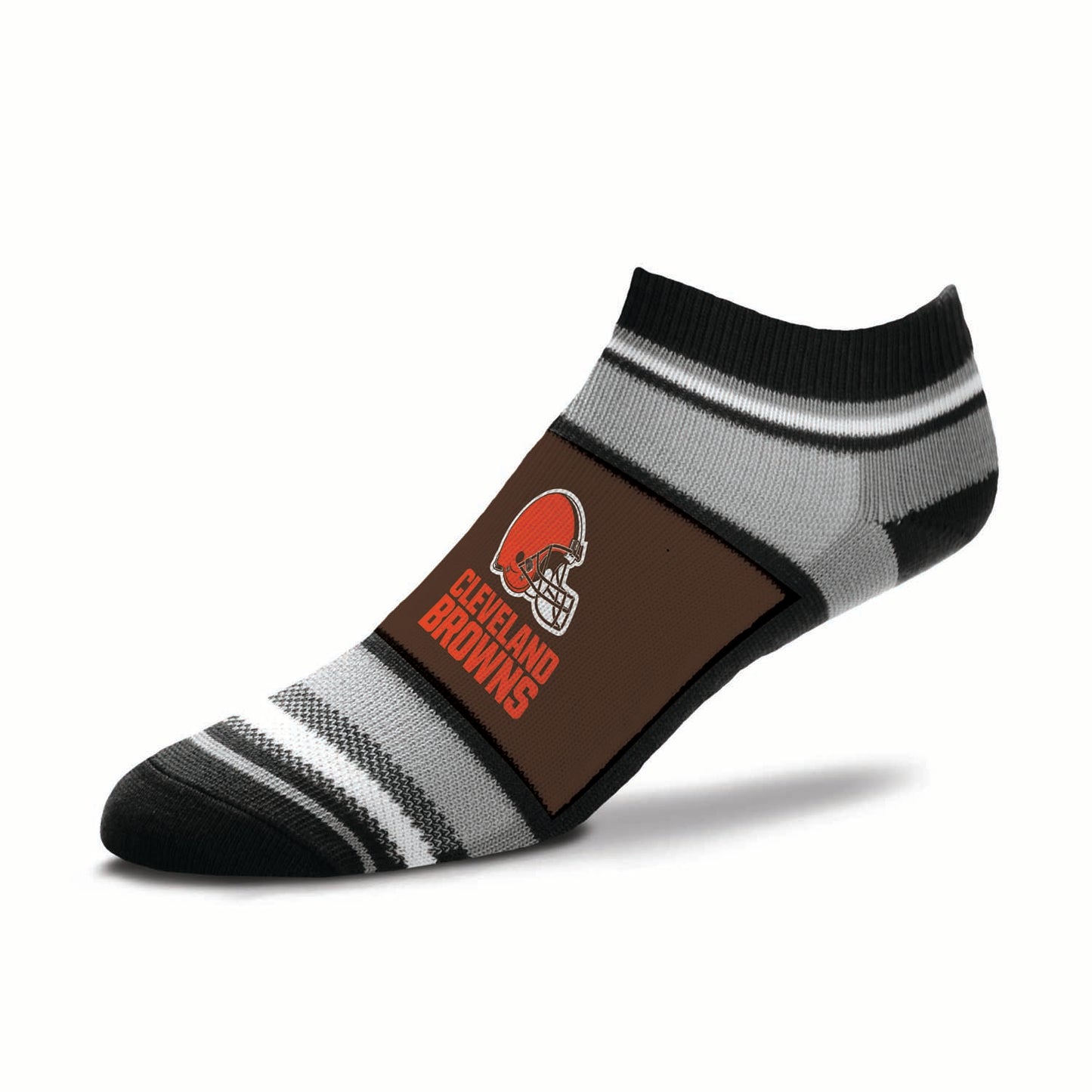 Cleveland Browns Adult Marquis Addition No Show Socks - Brown