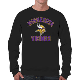 Minnesota Vikings NFL Adult Gameday Football Crewneck Sweatshirt - Black