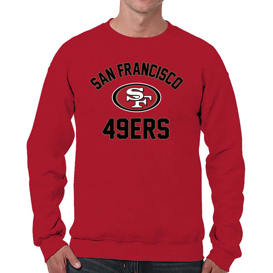 San Francisco 49ers NFL Adult Gameday Football Crewneck Sweatshirt - Red