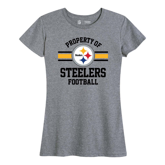 Pittsburgh Steelers NFL Womens Short Sleeve Property of Tshirt - Gray