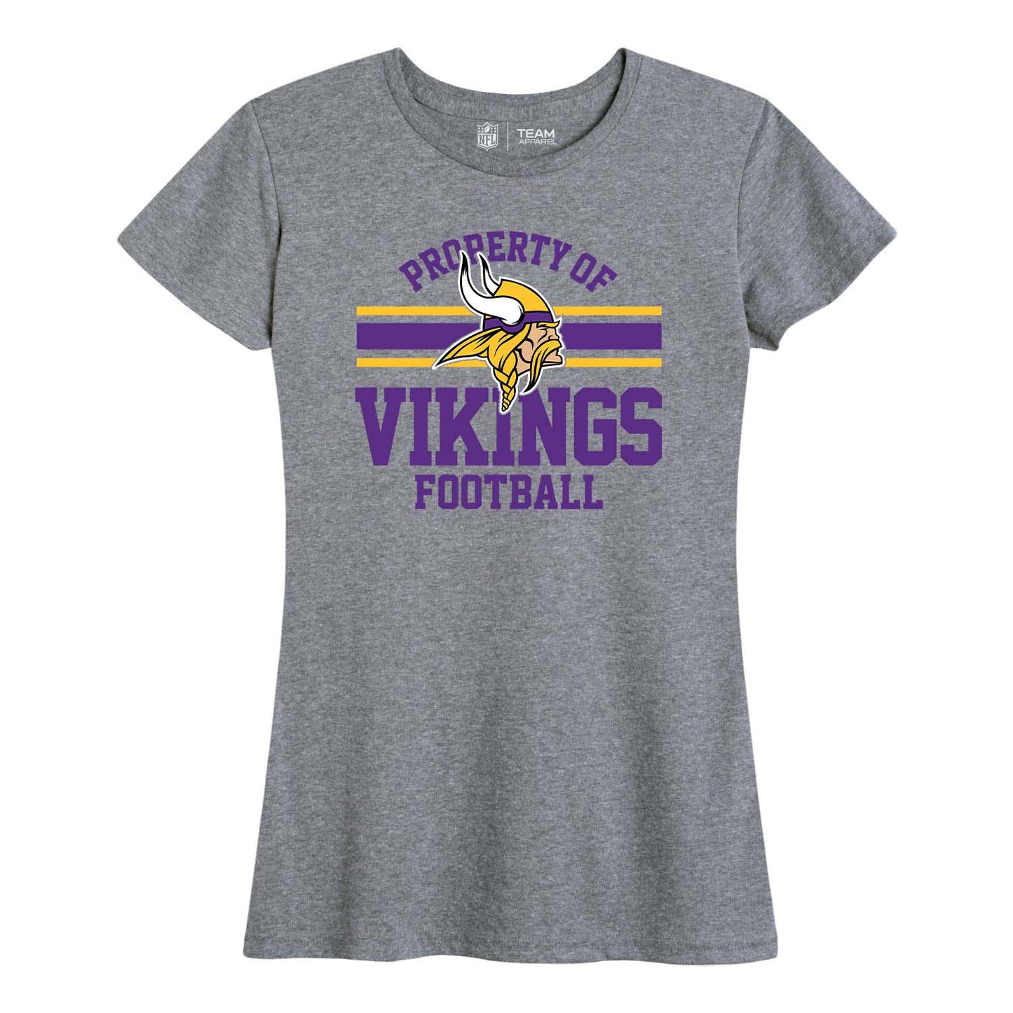 Minnesota Vikings NFL Womens Short Sleeve Property of Tshirt - Gray