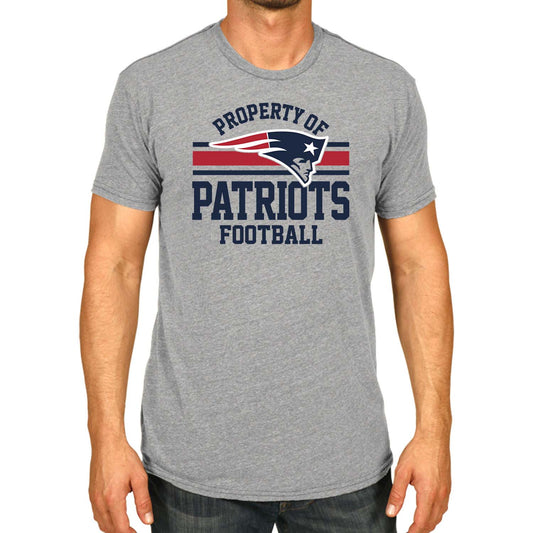 New England Patriots NFL Adult Property Of T-Shirt - Sport Gray