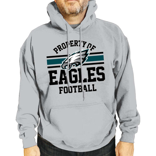 Philadelphia Eagles NFL Adult Property Of Hooded Sweatshirt - Sport Gray