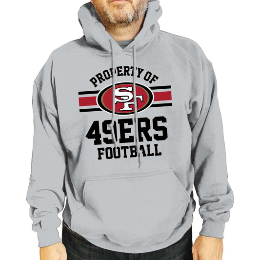 San Francisco 49ers NFL Adult Property Of Hooded Sweatshirt - Sport Gray
