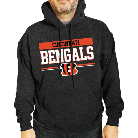 Cincinnati Bengals NFL Adult Gameday Charcoal Hooded Sweatshirt - Charcoal
