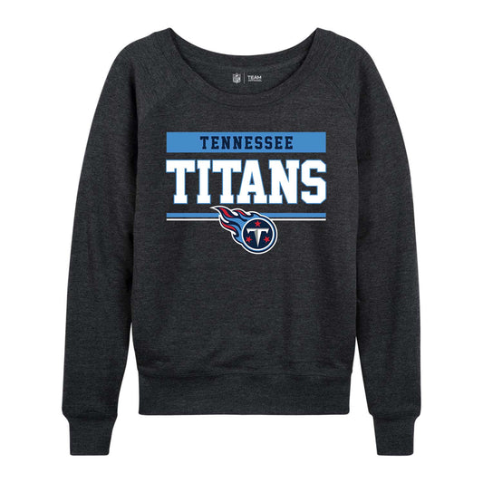 Tennessee Titans NFL Womens Charcoal Crew Neck Football Apparel - Charcoal
