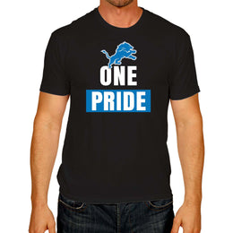 Detroit Lions NFL Adult Team Slogan Unisex T-Shirt - Black