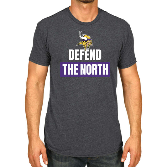 Minnesota Vikings NFL Adult Team Slogan Unisex T-Shirt - Gray