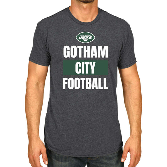 New York Jets NFL Adult Team Slogan Unisex T-Shirt - Gray