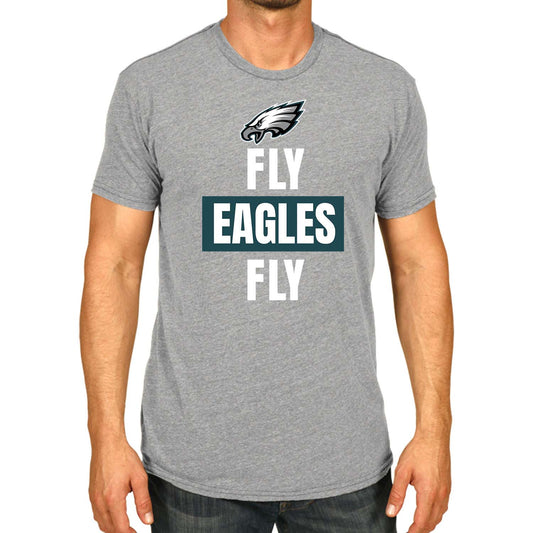 Philadelphia Eagles NFL Adult Team Slogan Unisex T-Shirt - Sport Gray