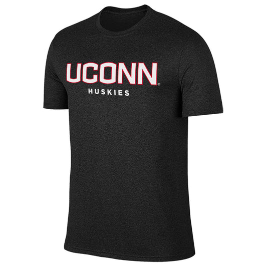 UCONN Huskies Campus Colors NCAA Adult Cotton Blend Charcoal Tagless T-Shirt - Charcoal