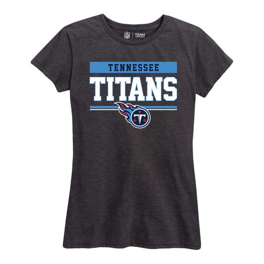 Tennessee Titans NFL Women's Team Block Charcoal Tagless T-Shirt - Charcoal