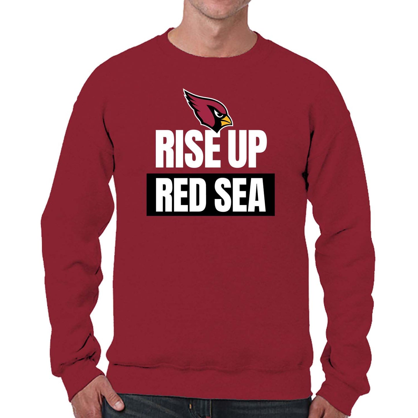 Arizona Cardinals NFL Adult Slogan Crewneck Sweatshirt - Cardinal