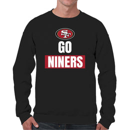 San Francisco 49ers NFL Adult Slogan Crewneck Sweatshirt - Black