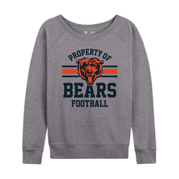 Chicago Bears NFL Womens Plus Size Property of Lightweight Crew Neck - Sport Gray