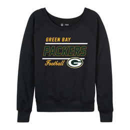 Green Bay Packers NFL Womens Crew Neck Light Weight - Black