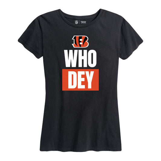 Cincinnati Bengals NFL Womens Team Slogan Short Sleeve Tshirt - Black