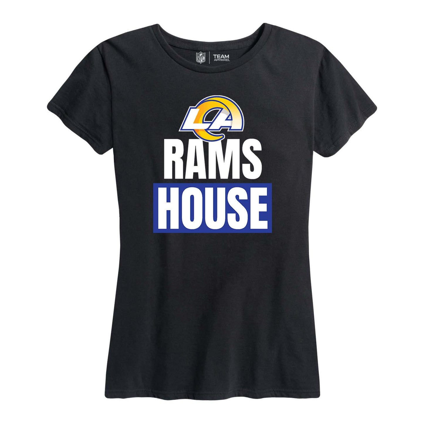 Los Angeles Rams NFL Womens Team Slogan Short Sleeve Tshirt - Black