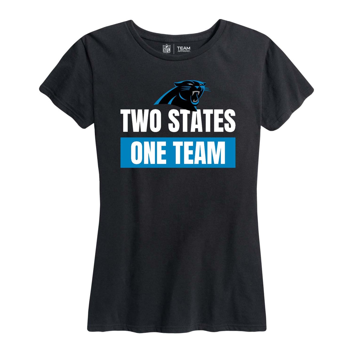 Carolina Panthers NFL Womens Plus Size Team Slogan Short Sleeve T-Shirt - Black