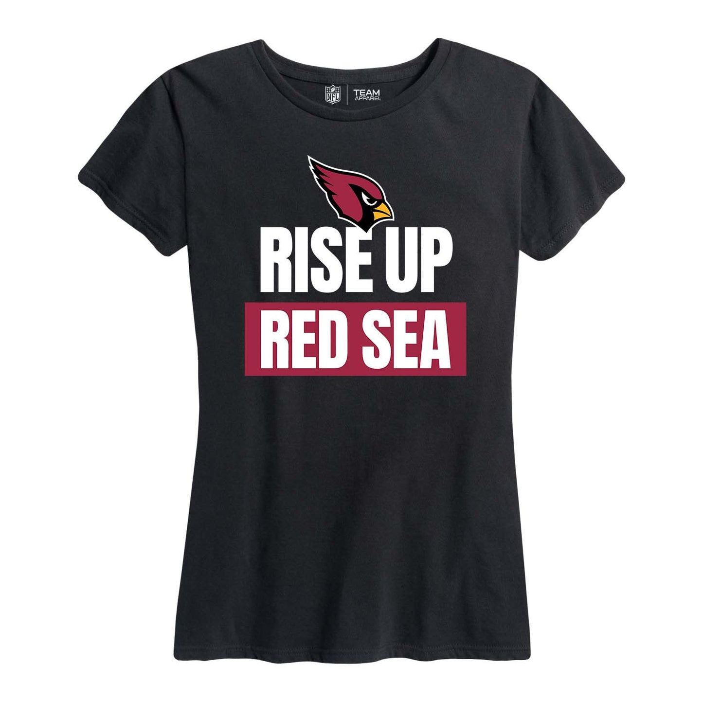Arizona Cardinals NFL Womens Plus Size Team Slogan Short Sleeve T-Shirt - Black