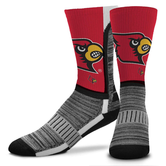Louisville Cardinals NCAA Adult State and University Crew Socks - Red