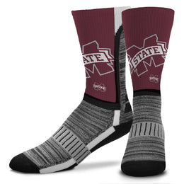 Mississippi State Bulldogs NCAA Adult State and University Crew Socks - Maroon