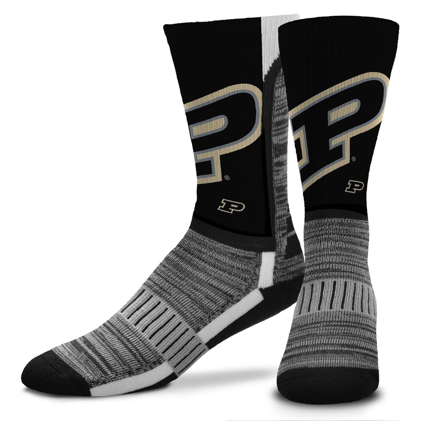 Purdue Boilermakers NCAA Adult State and University Crew Socks - Black