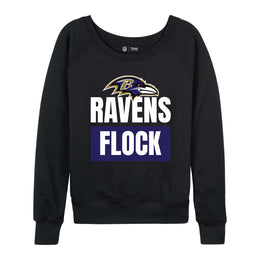 Baltimore Ravens NFL Womens Plus Size Team Slogan Crew Neck - Black