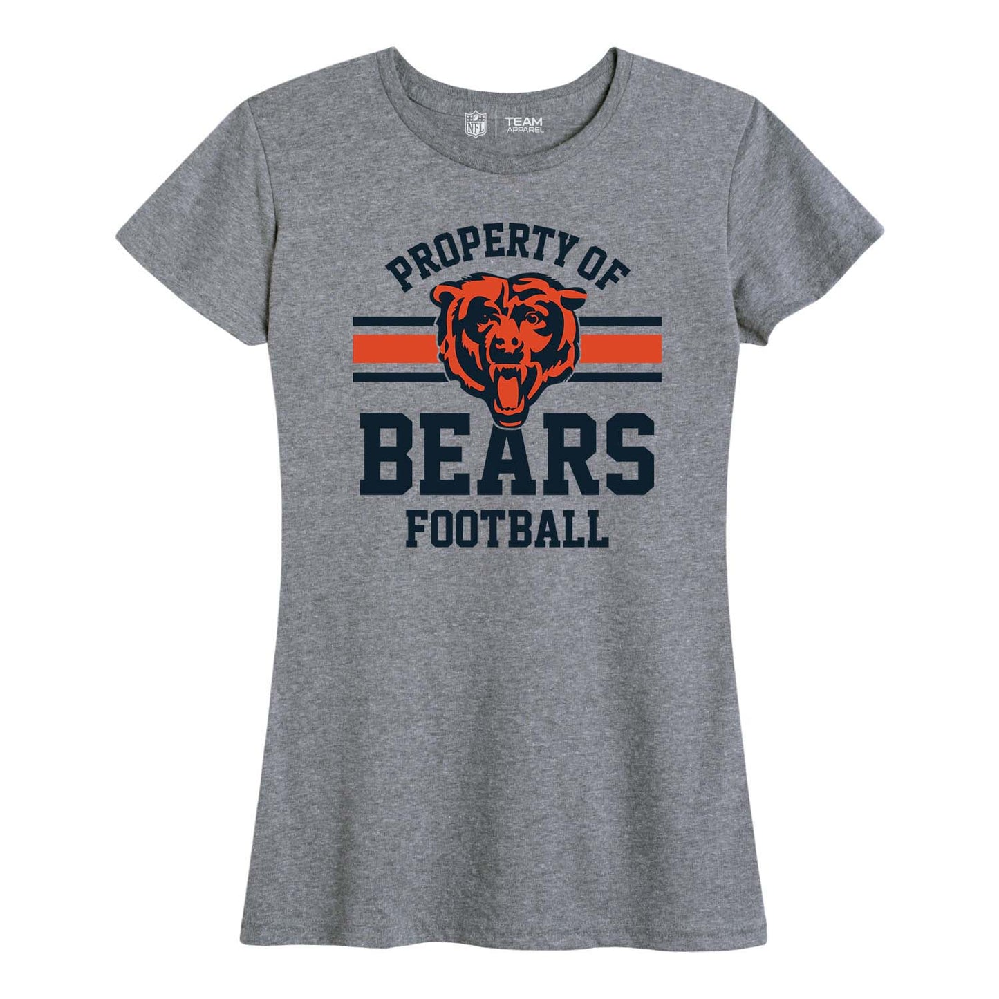 Chicago Bears NFL Women's Property Of Lightweight Plus Size T-Shirt - Sport Gray