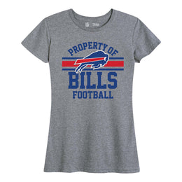 Buffalo Bills NFL Women's Property Of Lightweight Plus Size T-Shirt - Sport Gray