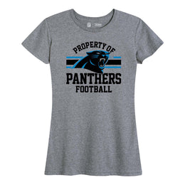Carolina Panthers NFL Women's Property Of Lightweight Plus Size T-Shirt - Sport Gray