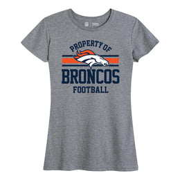 Denver Broncos NFL Women's Property Of Lightweight Plus Size T-Shirt - Sport Gray