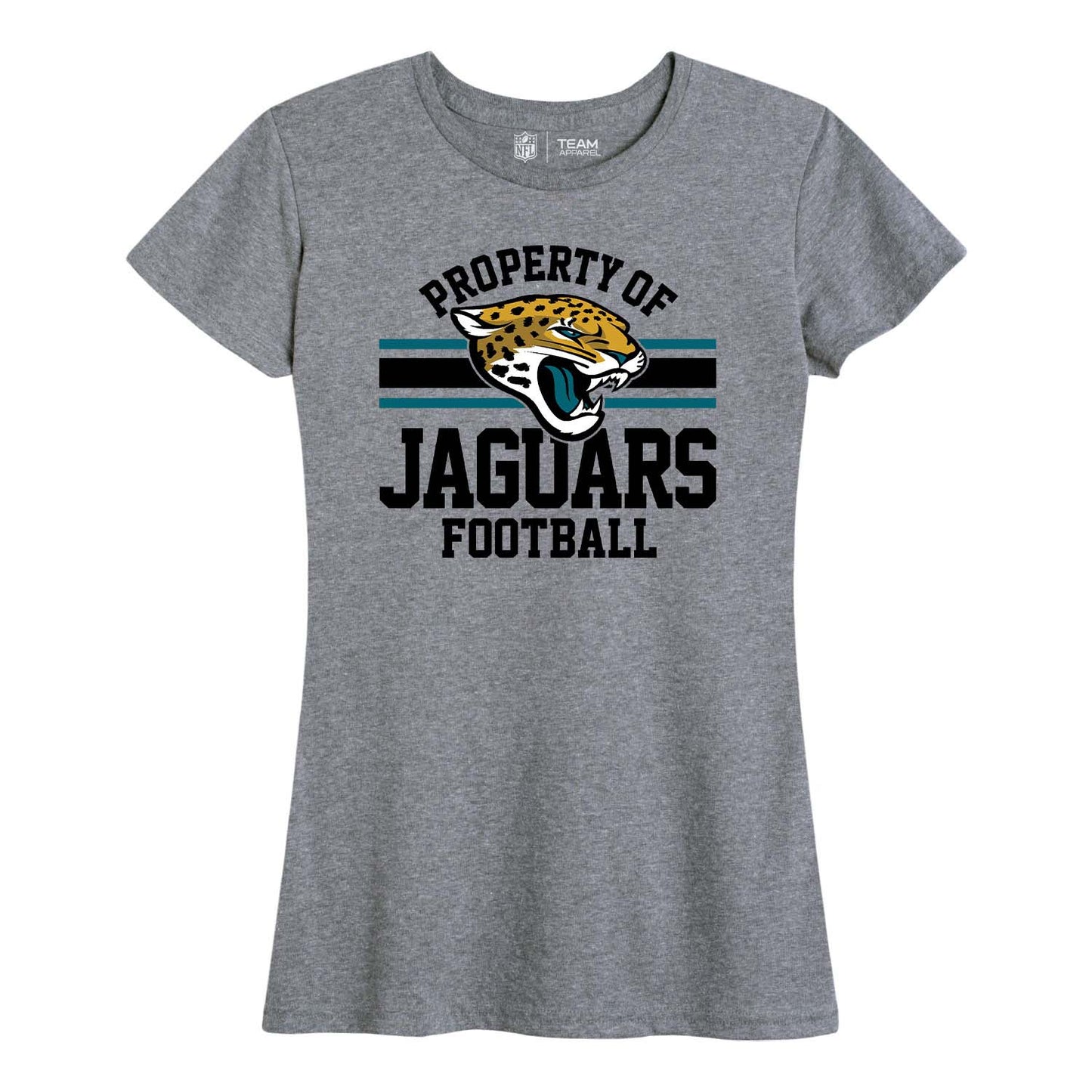 Jacksonville Jaguars NFL Women's Property Of Lightweight Plus Size T-Shirt - Sport Gray