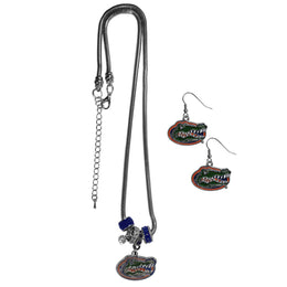 Florida Gators Collegiate Game Day Necklace and Earrings - Silver
