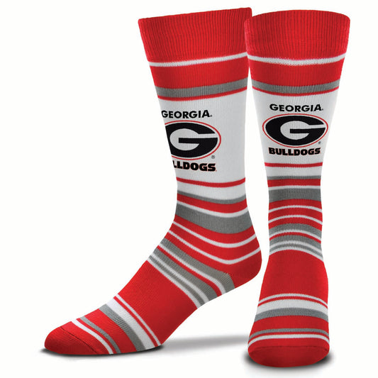 Georgia Bulldogs Collegiate University Striped Dress Socks - Red