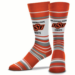 Oklahoma State Cowboys Collegiate University Striped Dress Socks - Orange