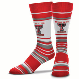 Texas Tech Red Raiders Collegiate University Striped Dress Socks - Red