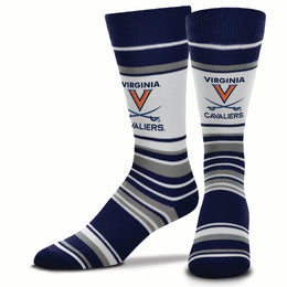Virginia Cavaliers Collegiate University Striped Dress Socks - Navy