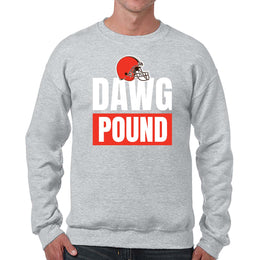 Cleveland Browns NFL Adult Slogan Crewneck Sweatshirt - Sport Gray