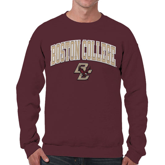 Boston College Eagles NCAA Adult Tackle Twill Crewneck Sweatshirt - Maroon