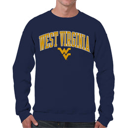 West Virginia Mountaineers NCAA Adult Tackle Twill Crewneck Sweatshirt - Navy