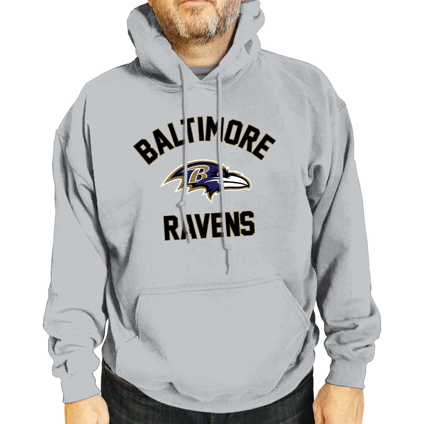 Baltimore Ravens NFL Adult Gameday Hooded Sweatshirt - Sport Gray