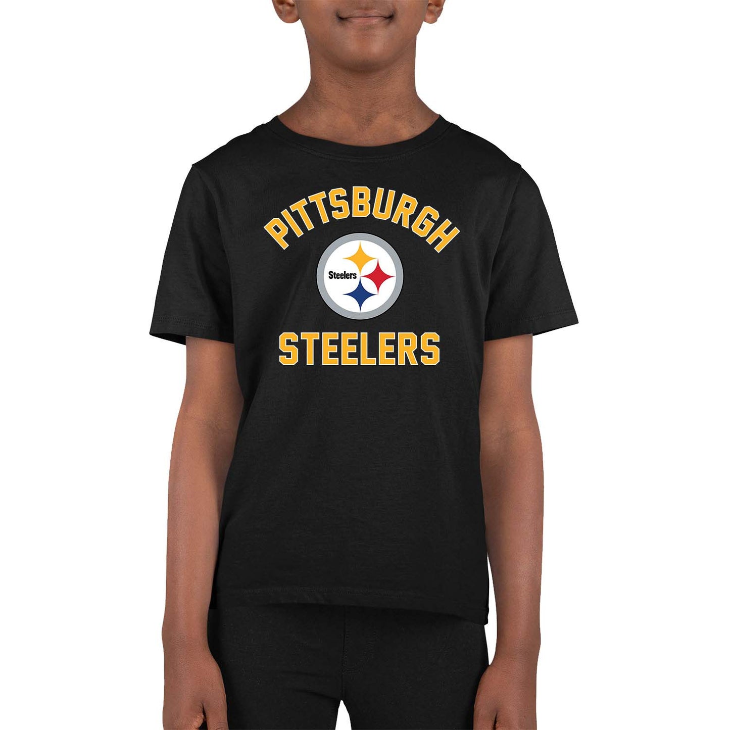 Pittsburgh Steelers NFL Youth Gameday Football T-Shirt - Black