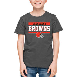 Cleveland Browns NFL Youth Short Sleeve Charcoal T Shirt - Charcoal