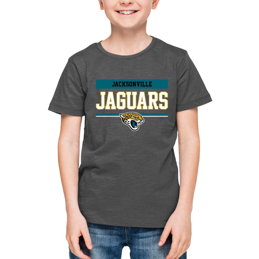 Jacksonville Jaguars NFL Youth Short Sleeve Charcoal T Shirt - Charcoal