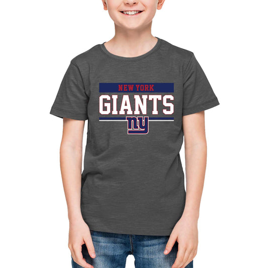 New York Giants NFL Youth Short Sleeve Charcoal T Shirt - Charcoal