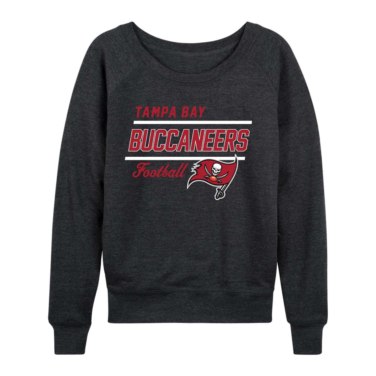 Tampa Bay Buccaneers NFL Womens Crew Neck Light Weight - Charcoal